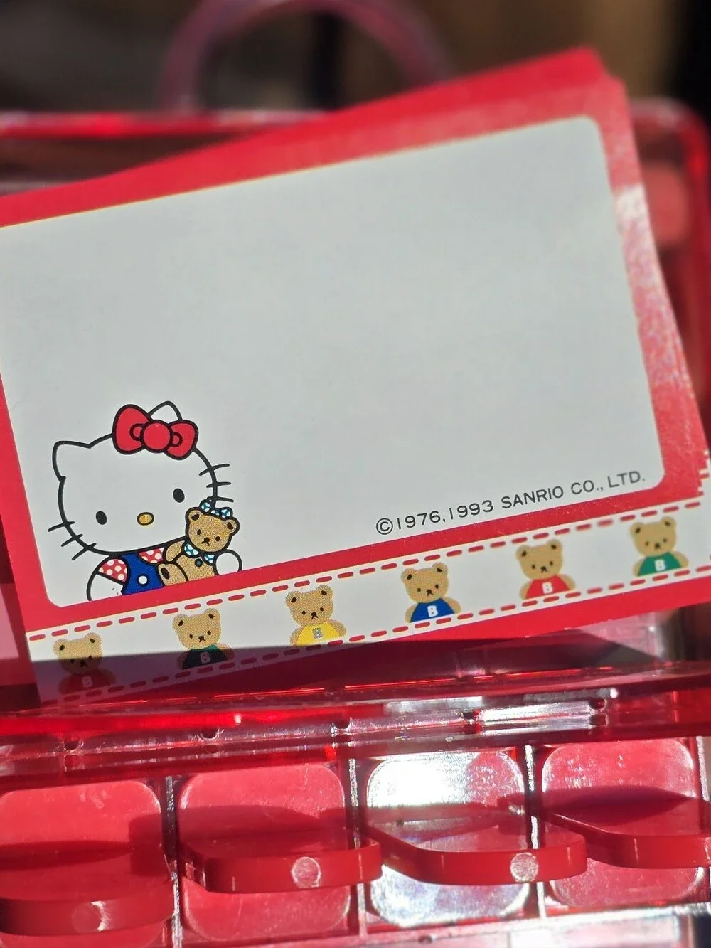Vintage 1993 RARE Hello Kitty suitcase stamp set